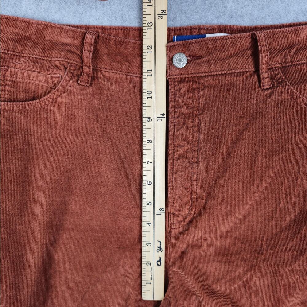 Old Navy Womens 14 High-Rise Kicker Boot-Cut Corduroy Pants Rust Color - Picture 15 of 16